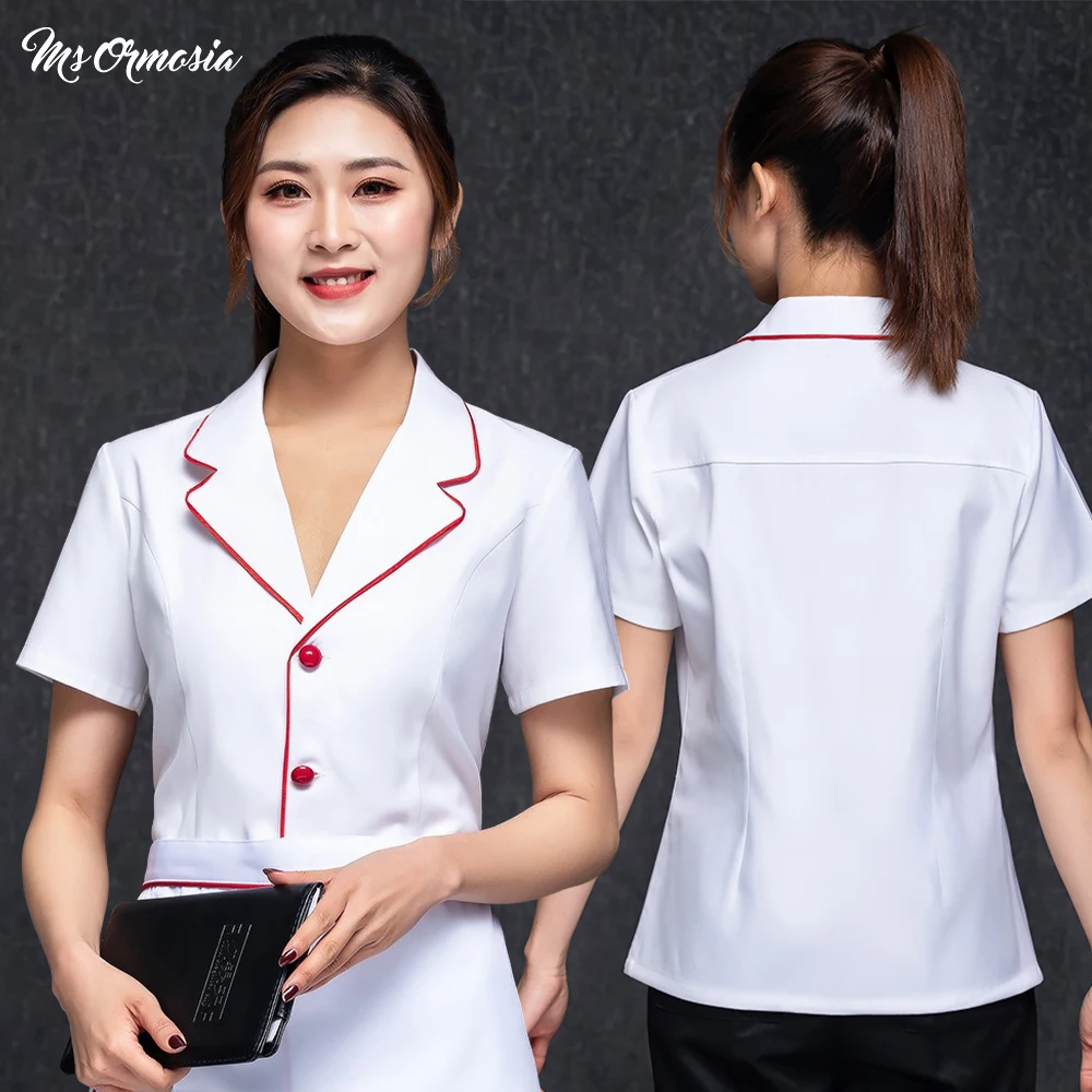 Restaurant Workwear Bakery Chef Coat for Pastry Jacket Working Clothes Chef's Cook Female ServiceWholesale Price Tops | Тематическая