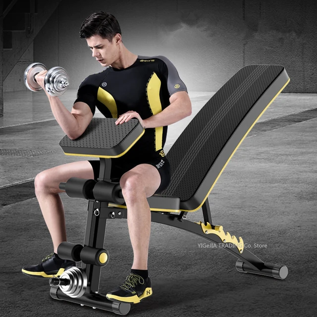 Banco ajustable para hacer ejercicio, equipo de gimnasio plegable, tabla  para sentarse - AliExpress