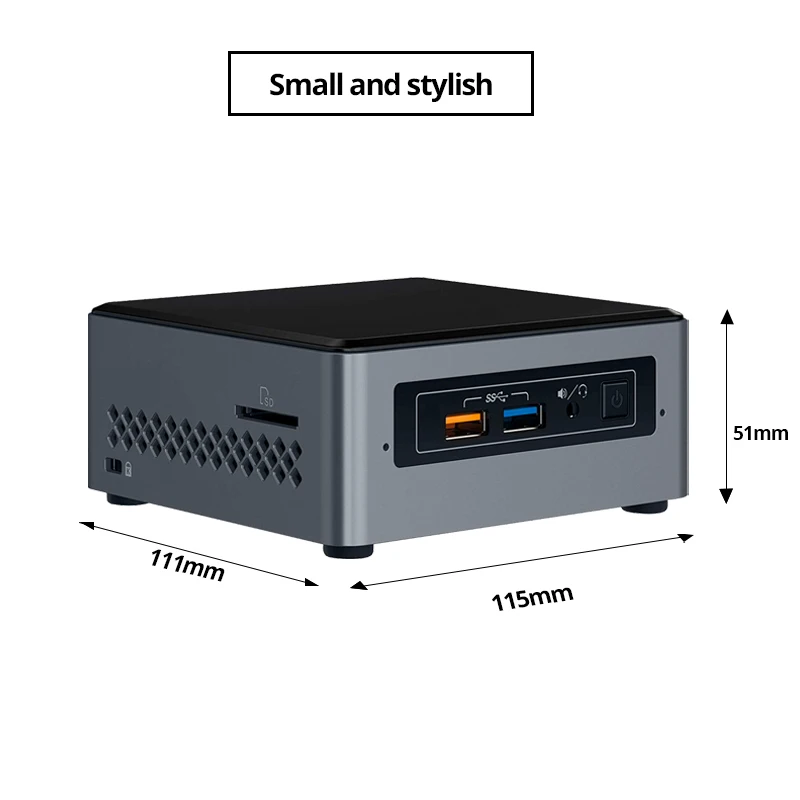 Intel NUC6CAYH Celeron J3455 мини ПК Двойной DDR3L Windows 10 Pro Wifi Bluetooth 4K офисные дома мини настольные компьютеры
