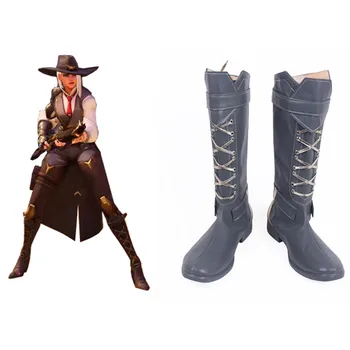 

2019 Game OW Ashe shoes Cosplay Custom game anime character Ashe shoes Fashion men and women cartoon shoes