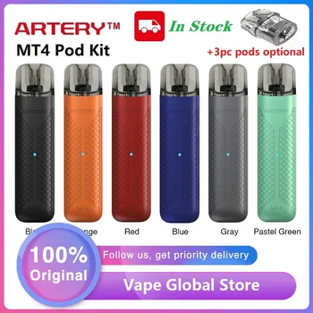 

In Stock Original Artery MT4 Pod Kit with 480mAh Battery & 2ml Pod Light Weight E-cigarette Vape Kit Vs Minifit Max 11W Output