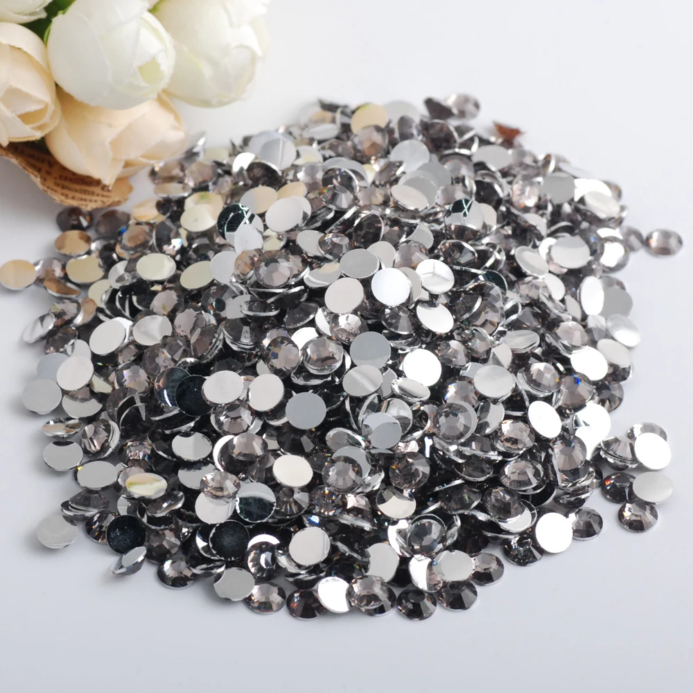 2.0/3.0/4.0/5.0/6.0mm Flat Back Resin Non Hotfix Rhinestones 10000pcs-Wholesale, For Clothes Nails 3D Art Decoration