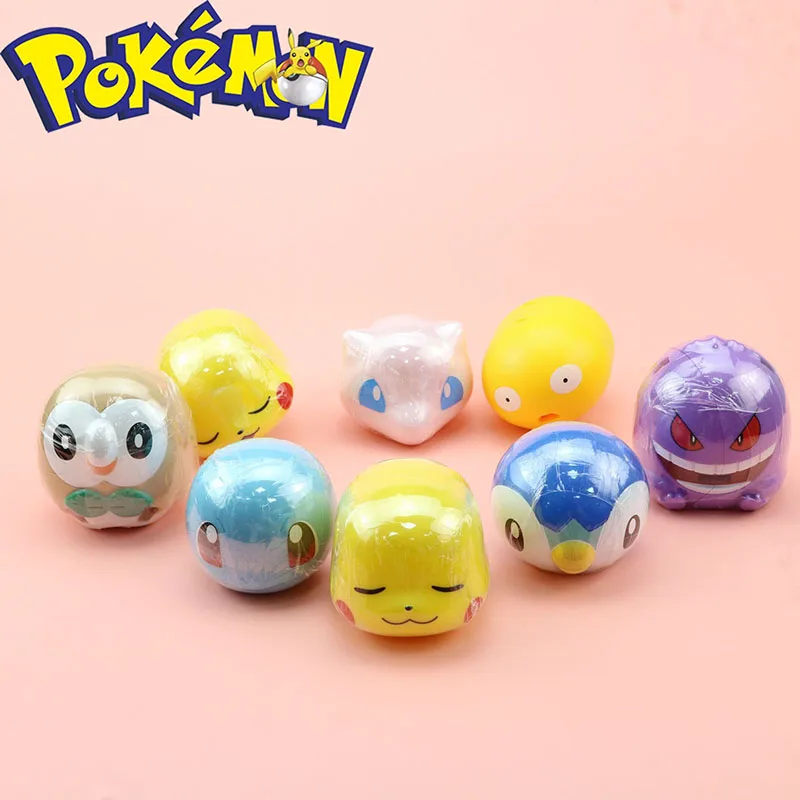 

8PCS New Pokemon Pikachu Detachable Row Stations Ornaments Capsule Collection Dolls Action Toy Figures Model Toys Kids Children
