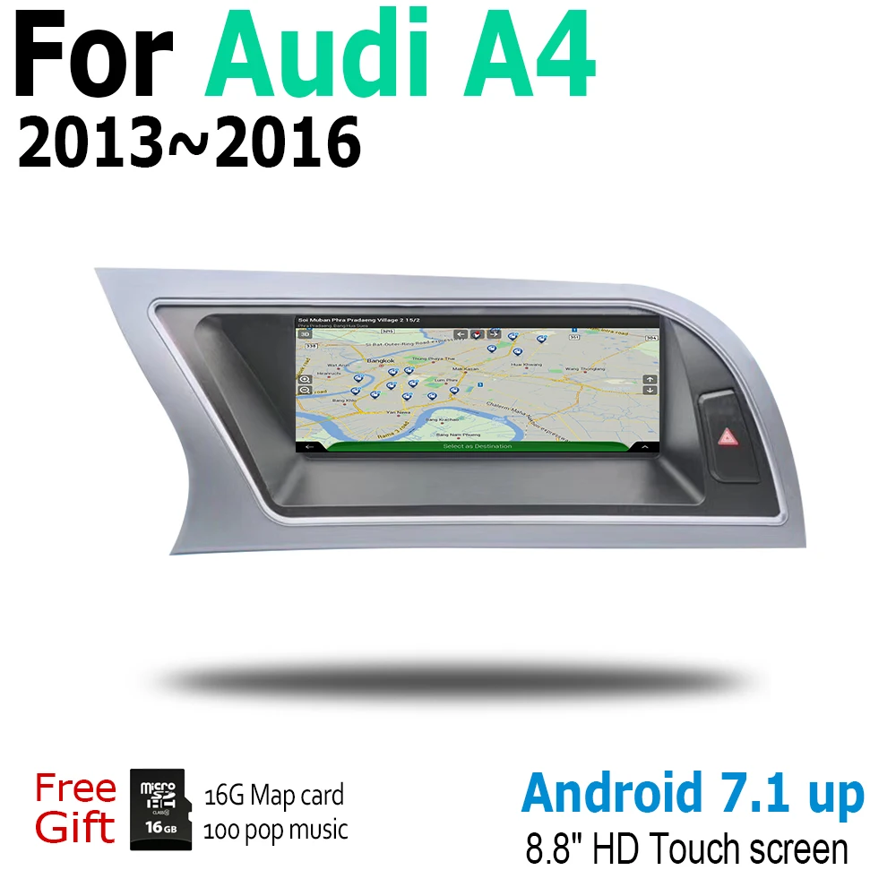 Автомобильный мультимедийный плеер 8 дюйма Android для Audi A4 Вт 2013 ~ 2016 MMI сенсорный