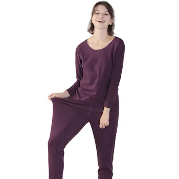 

2020 Winter Velvet Heating Thermal Underwear Seamless Trace Cutting Suit Women'S New Increased Cotton Soft Intimate Lingerie