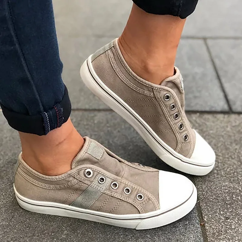 

Women Summer Sneakers Casual Vulcanize Flat Shoes Ladies Chaussures Low-cut Trainers Canvas Flat Shoes 2020 New