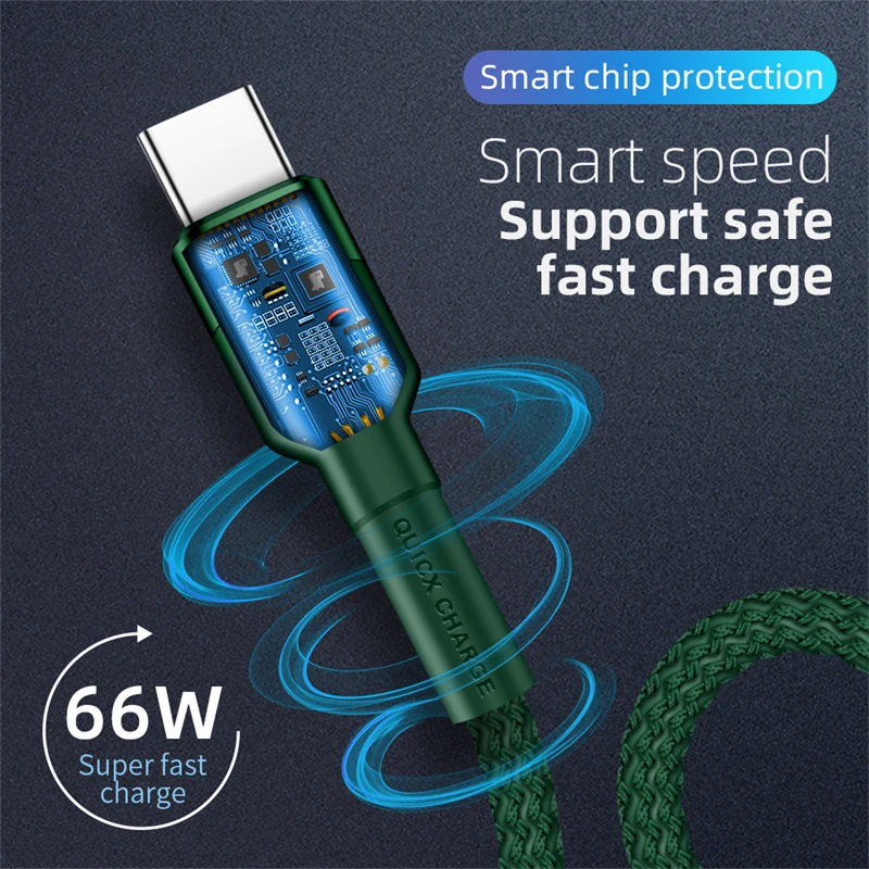 cable to connect iphone to tv 6A 66W USB Type C Cable for Huawei P40 Pro Mate 30 Fast Charging USB-C Charger Cable for Xiaomi mi Samsung Mobile Phone Cables hdmi cable for android 