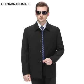 

Autumn Men Plus Fat Plus Size Jacket Male Middle Age Coat Dad Business Leisure Lapel Jacket Shirt Male