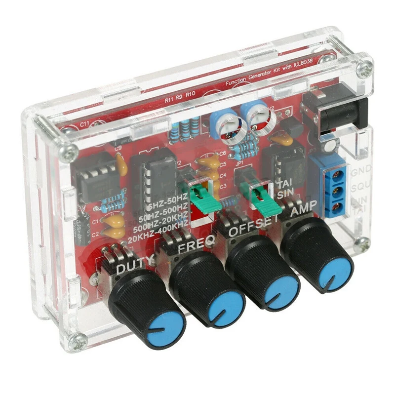 ICL8038 5HZ 400KHZ Function Signal Generator DIY Kit Sine Triple