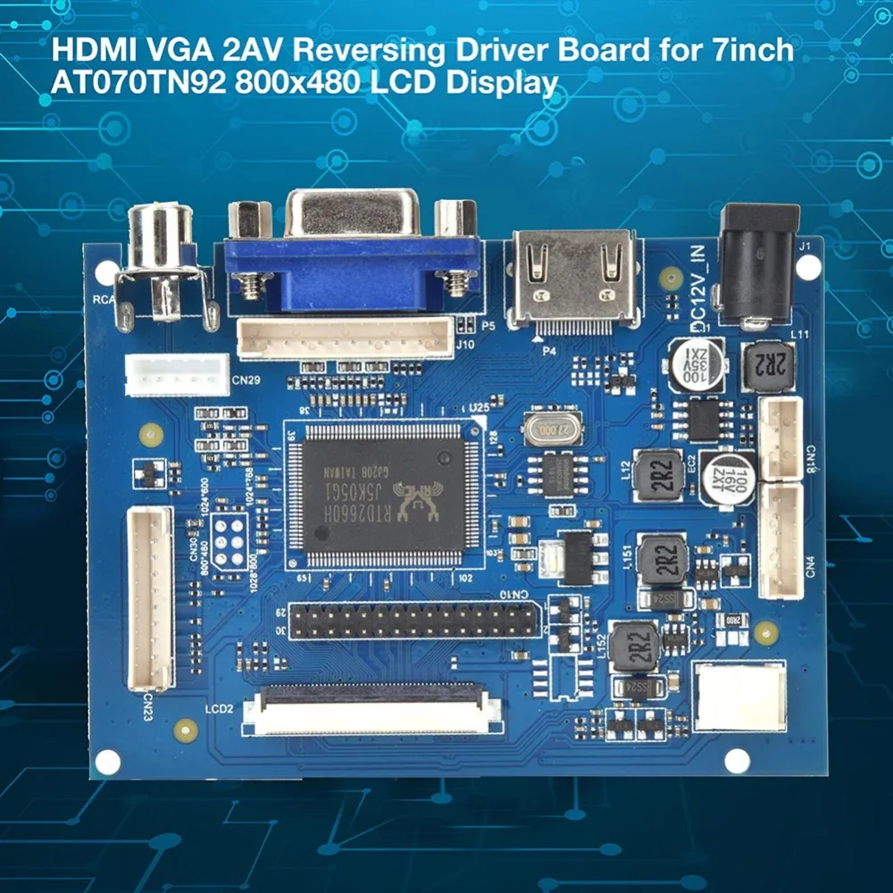 VGA 2AV Реверсивный драйвер платы для 7 дюймов AT070TN92 800x480 ЖК-дисплей инструмент