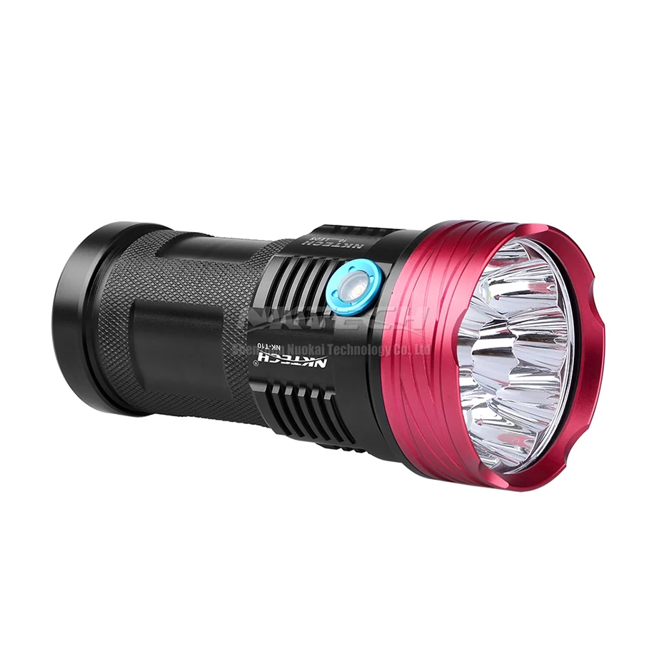 NKTECH супер яркий фонарик NK T10 10x T6 светодиодные тактические фонарики 11000LM для пеших