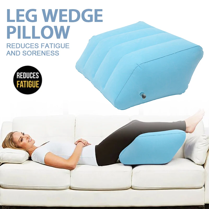 Portable Inflatable Foot Leg Pillow Cushion Pad Foot Rest Family Office Footrest Travel Airplane Sleeping Pillows
