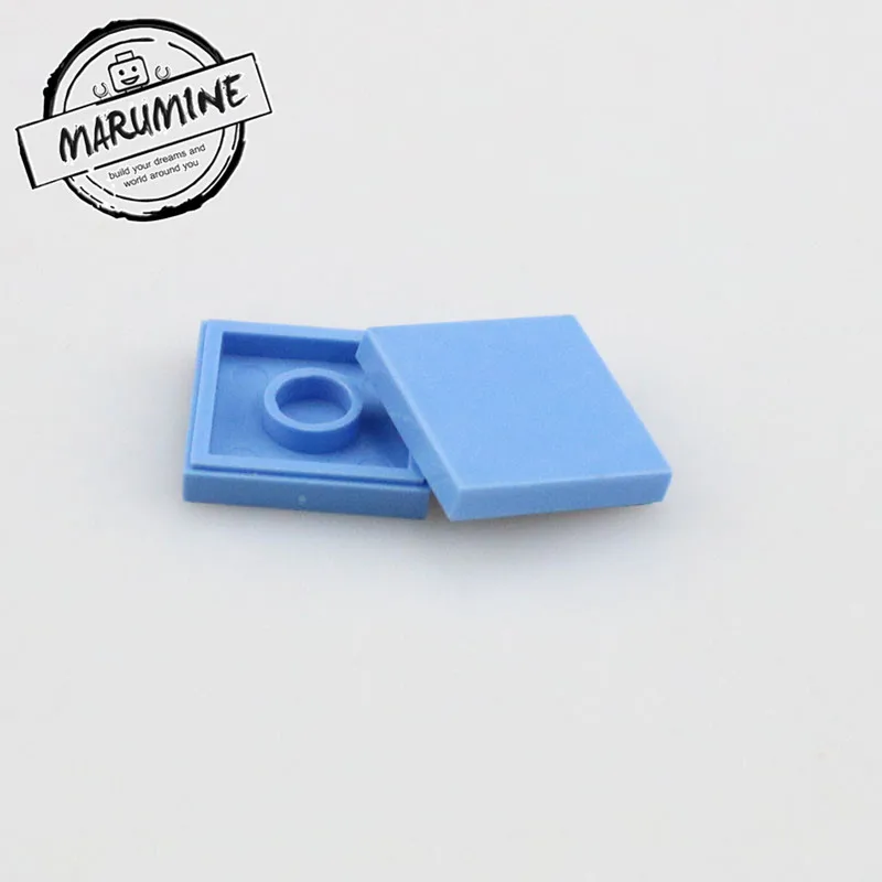 Небесно-голубой MARUMINE строительные блоки 2x2 плитка 3068 MOC совместимые частичные маленькие классические кирпичики город DIY Развивающие игрушки для детей - Цвет: Небесно-голубой