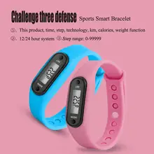 Sport Smart Wrist Watch Bracelet Display Fitness Gauge Step Tracker Digital LCD Pedometer Run Step Walking Calorie Counter
