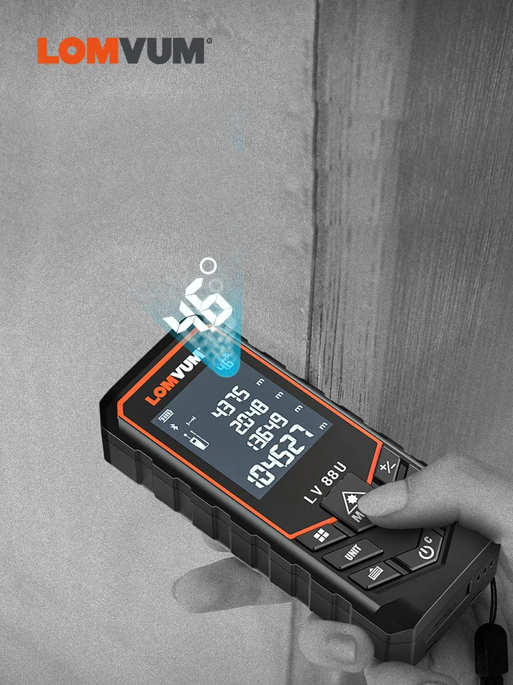 LOMVUM лазерный дальномер 50 м 80 100 120 Мини Bluetooth ленточный USB Diastimeter измерение|Лазерные