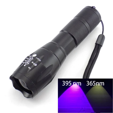 UV Led Flashilight 365nm 395nm Fluorescent Blacklight  flash Lamp Torch Lighting for Pet Stains Hunting Marker Checker