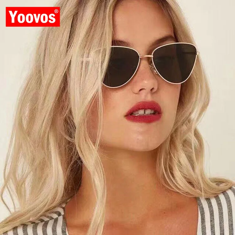 Yoovos, кошачий глаз, солнцезащитные очки для женщин,, Ретро стиль, фирменный дизайн, карамельный цвет, Ретро стиль, солнцезащитные очки кошачьи глаза, Oculos De Sol Feminino