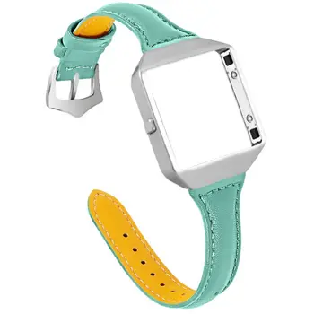 

12 Colors Small Glass Pin Buckled Replacement Wristwatches Leather Strap for Fit bit Blaze High Quality Watches