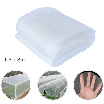 

Greenhouse Garden Net 1.5x8m Fence Vegetables Fruit Flowers Plant Protection Net Bug Insect Bird Net Mesh Cloth Barrier #LR3