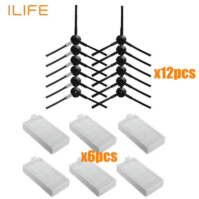 8 Основной пылевой фильтр боковая щетка эффективный Hepa фильтр для ILIFE V5 V5s V3 V3s V5pro V50 V55 X5 V5s Pro Запчасти для робота-пылесоса - Цвет: 8
