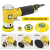 HIFESON Mini 2 / 3 "Air Sander pneumatic polisher grinder buffer double acting track polisher 80 sheets sandpaper Kit 5