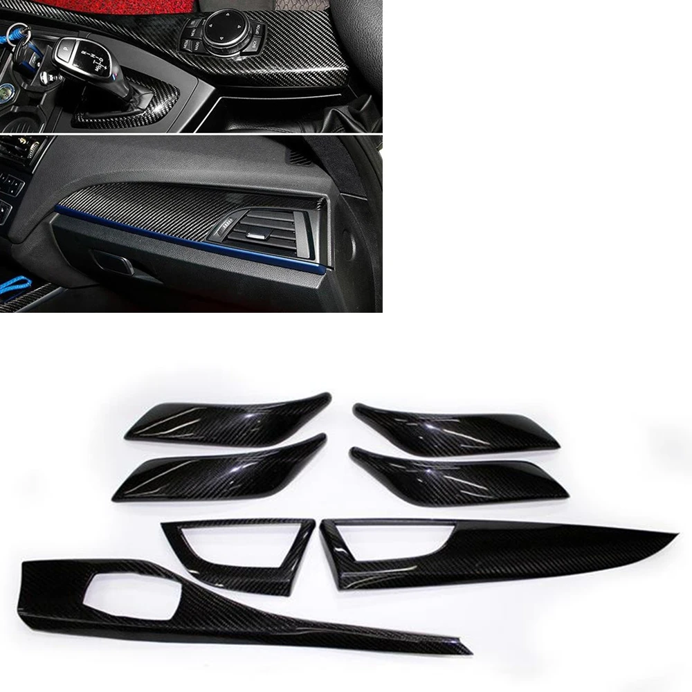 

Interior Carbon Fiber Gear Shift Panel Dashboard Cover Trim For BMW 1 2 Series F20 F21 116i 118i 120i M135i F22 F23 2012-2017