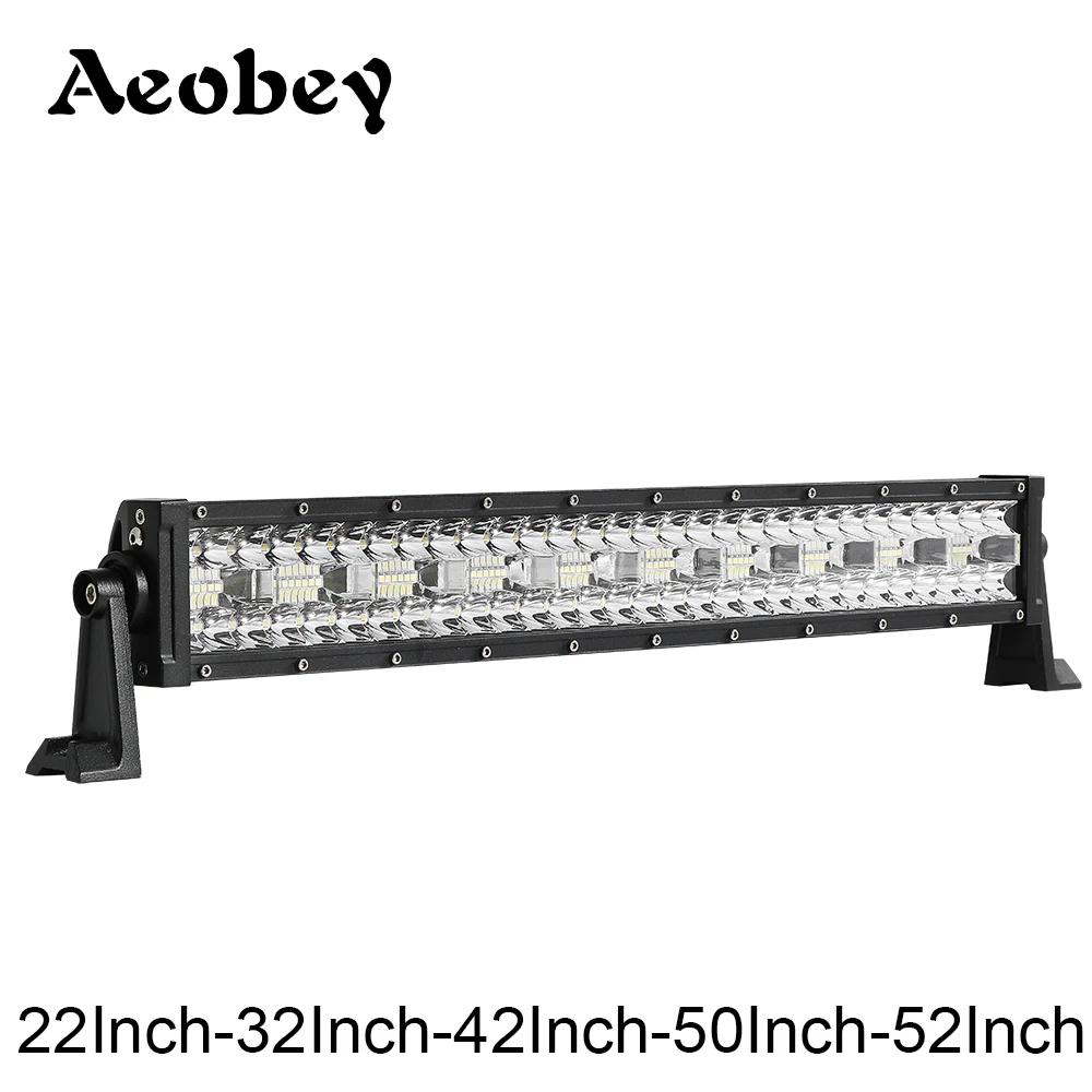 Aeobey Tri ряд Светодиодный светильник бар рабочий для 4x4 аксессуары бездорожье ATV UTVl