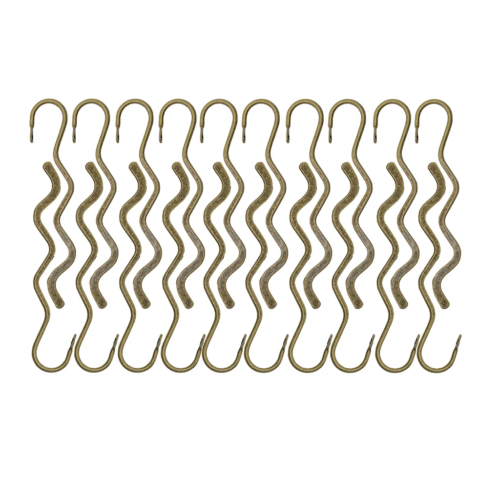 20 Pieces Vintage Antique Bronze Wave Bookmark Hooks Beading Book Marks Jewelry Making Findings DIY Pendant Necklace Craft 85mm