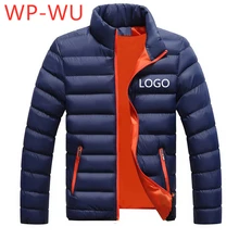 WP-WU, модные брендовые зимние мужские пуховики, мужские хип-хоп повседневные плотные теплые одноцветные куртки, приталенные Популярные топы