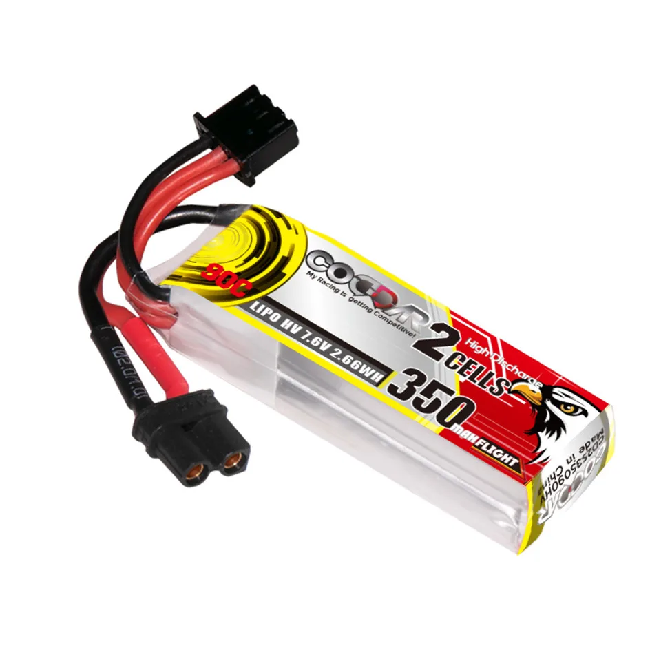 

HV 2S 7.6V 350mAh 90C Lipo Battery XT30 Plug Connector Wire Cable For TinyHawk FPV RC Racing Drone Tinywhoop Frame Kit Parts