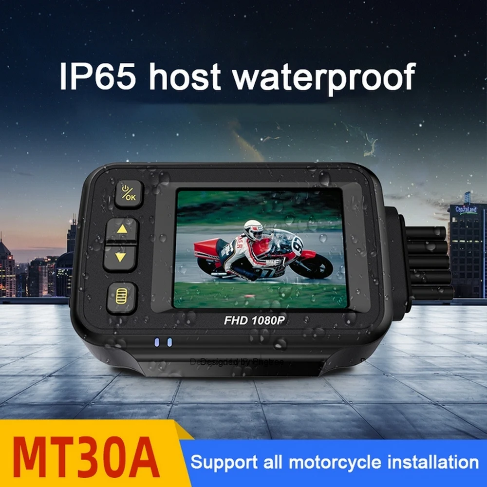 

Full Body Waterproof Motorcycle Camera Recorder P6FL WiFi Dual 1080P Full HD Motorcycle DVR Dash Cam Black Box 2inch Display