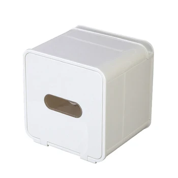 

1pc Tissue Box Durable Free Punch Wall-mounted Paper Holder Tissue Organizer Roll Paper Holder for Toilet Home Hotel