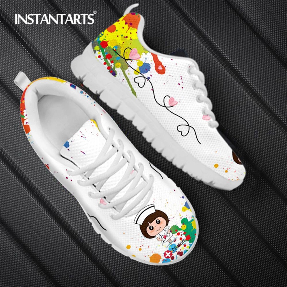 Women Shoes Nurse Design | Nurse Pattern Women Sneaker | Sneakers Design  Nurses - Girl - Aliexpress