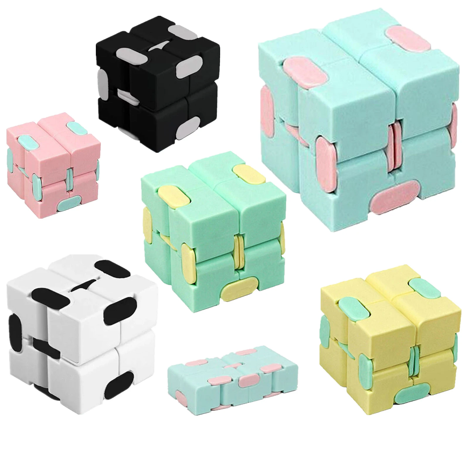 Infinity Cube Adult Children Fingertips Decompress Anxiety Toys Portable Lightweight Magic Square Fidget Toys Antistress Spinner Stress Relief Cube Aliexpress