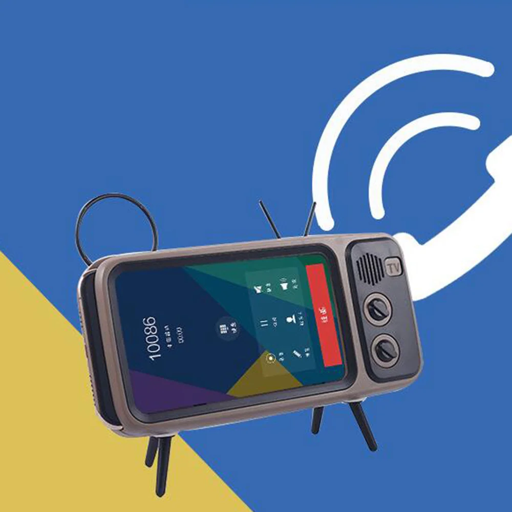 Стерео кронштейн фильмы мобильный телефон Bluetooth Динамик ТВ музыкальный плеер Ретро карманный домашний аудио электрический портативный мини беспроводной