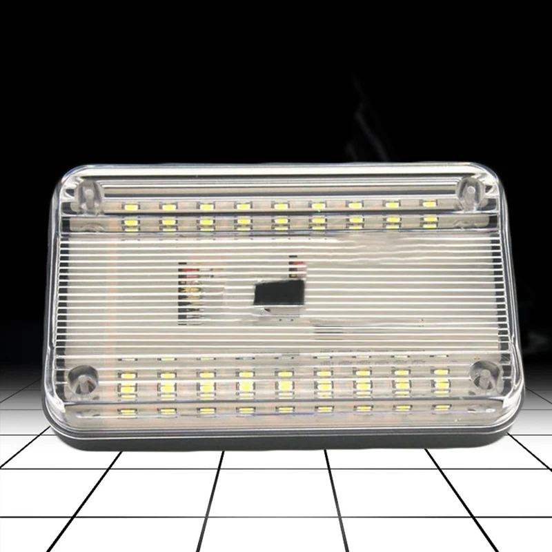 36 СИД SMD Купол автомобилей Светодиодный светильник на потолок Интерьер прямоугольные лампы белого цвета с потолочные лампы для автомобилей с напряжением 12 В