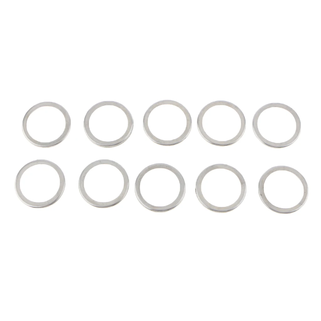 10PCS M20 Aluminum Oil Crush Washers/Drain Plug Gaskets Compatible with Subaru 11126- AA000, Silver