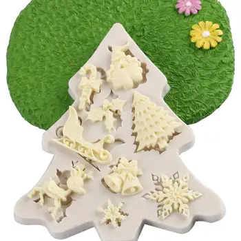 

GloryStar Christmas Tree Shape Silicone Mold Fondant Cake Kitchen Decorating DIY Tool