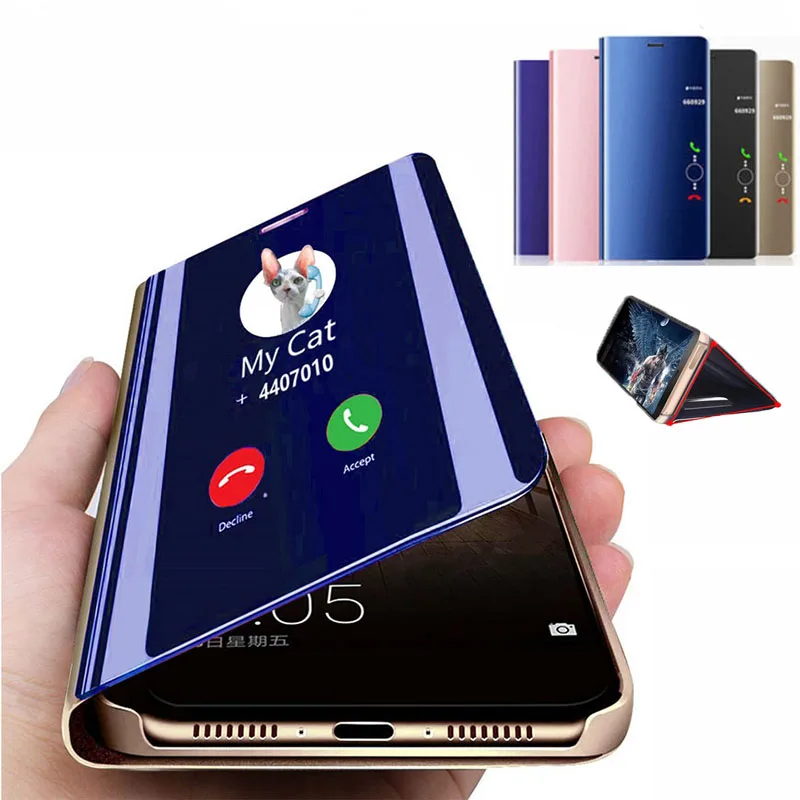 Smart Mirror Flip Case Cover for Huawei Mate 8 9 10 20 30 Pro Lite P8 P9 P10 P20 P30 P40 Plus Phone | Мобильные телефоны и