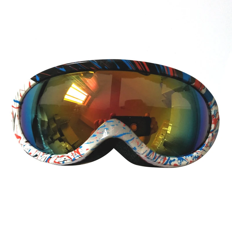 Лыжные очки Детский сноуборд Gafas лыжные очки для мальчиков и девочек горнолыжные очки маска для сноубординга зимние солнцезащитные очки es Oculos De Neve лыжное стекло - Цвет: 1