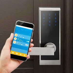 Серебристый Bluetooth умный цифровой дверной замок с встроенным приложением мониторинга неограниченное количество электронных ключей погоды герметичный, без ключа, мини RFID Брелки - Цвет: Серебристый