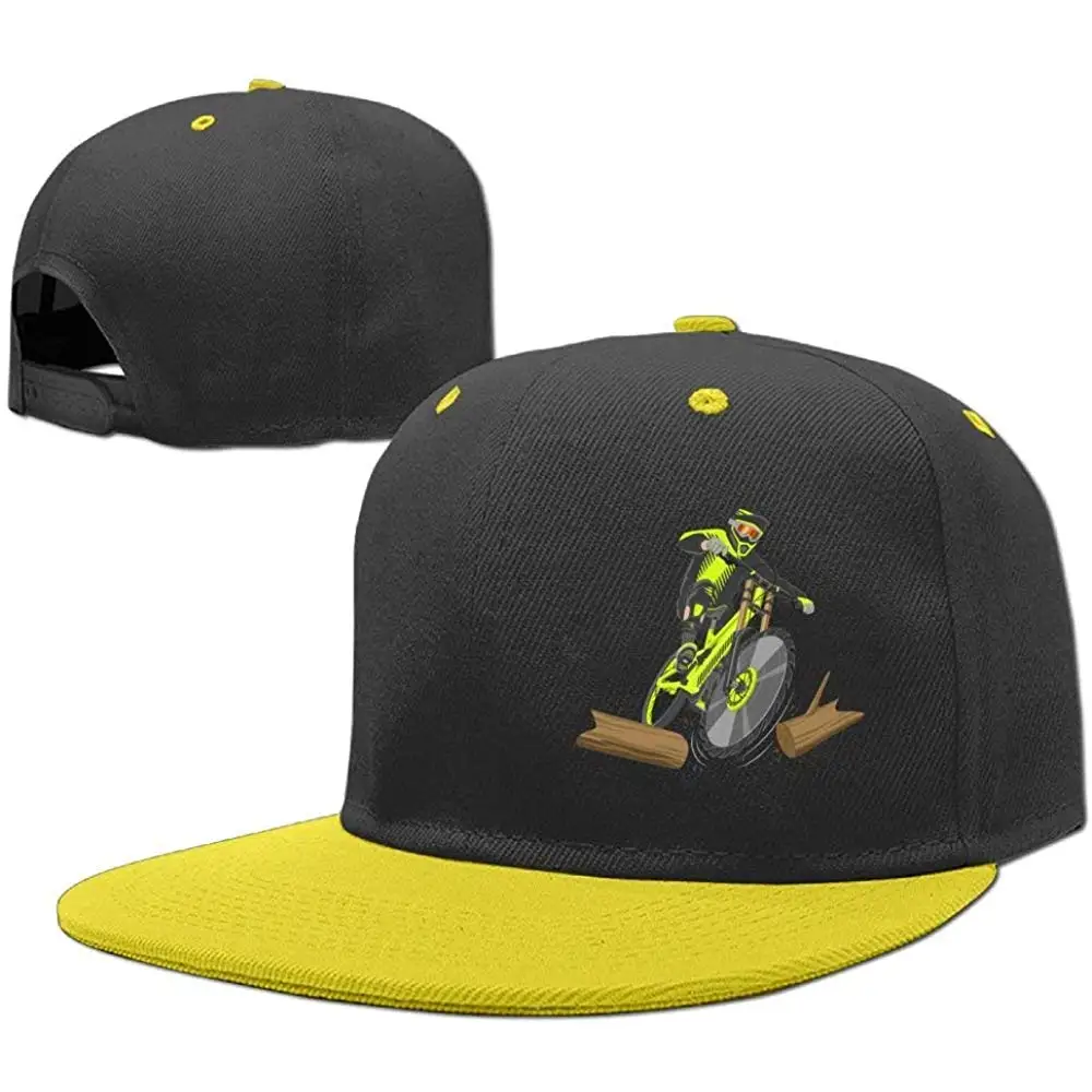 TSDFCHip Hop Бейсболки Регулируемая шляпа дерево горный велосипед Мальчики-девочка, желтый, один размер