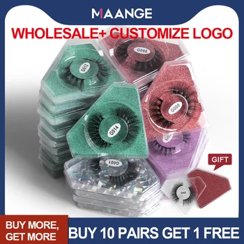 

MAANGE 10/30/50/100pcs Wholesale Eyelashes 3D Mink False EyelashesThick Natural Lashes Fluffy Lashes Makeup 3D Mink Lashes