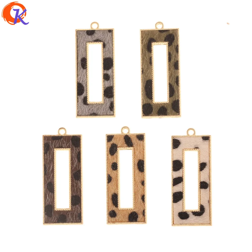 

Cordial Design 50Pcs 18*43MM Jewelry Accessories/Hand Made/Leopard Print Effect/Rectangle Shape/DIY Charms/Earrings Findings