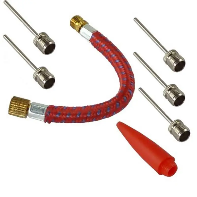 7pcs/lot Inflate Bike Pump Adaptor Set Needle Valve Football Connector Air Bed Tyre Bicycle Accessories Dropshipping | Спорт и