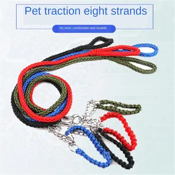 

Large Dogs Nylon Dog Leash Double Colors Canvas Double Row Adjustable Dog Collar For Medium Large Dogs 120cm