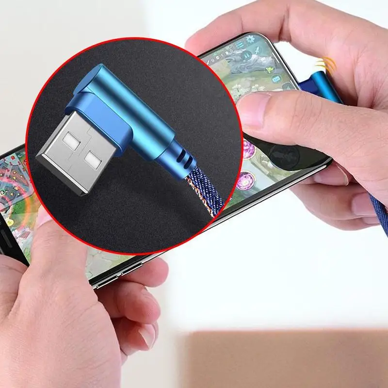 Высококачественный 1/2 м тип-c 90 градусов под прямым углом USB C медный сердечник синхронизации данных 3,1 Android практичный для типа кабельного зарядного устройства Q2Q8