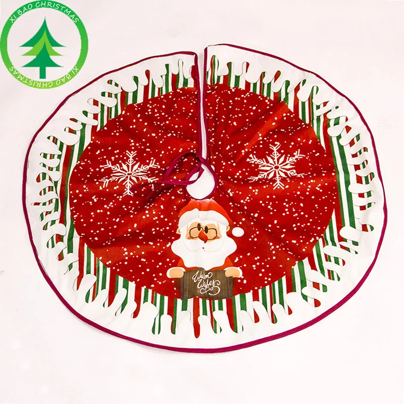 B New Christmas Decorations 90cm Non-woven Fabric Cartoon Christmas Tree Skirt Creative Decoration Pendant Ornament Explosion - Цвет: B