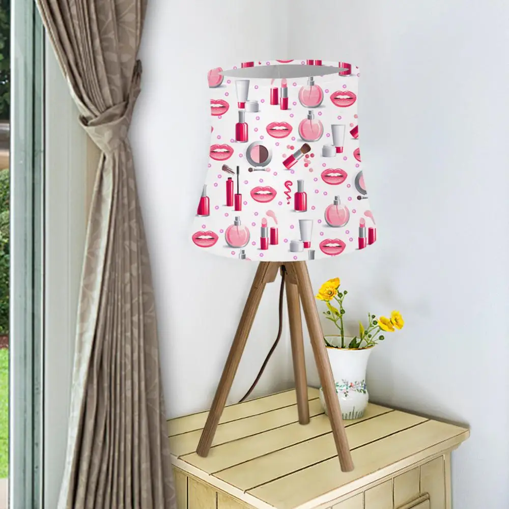 Printing Lipstick Perfume Lips Lampshades Cloth Fabric Table Light Shade Home Decoration Lamp Covers for Pendant Lamp Wall Lamp mini leather desktop organizer tray key lipstick sundries coins storage holder for livingroom entrance hallway home decoration