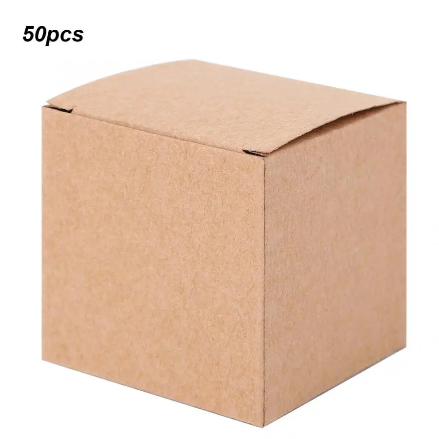 50PCS Kraft Paper Box Folding Retro Gift Boxes Craft Carton Set for Christmas / Wedding Party | Дом и сад